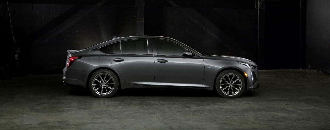 Grey 2020 Cadillac CT5 for sale in Atlanta parked outside a dealer