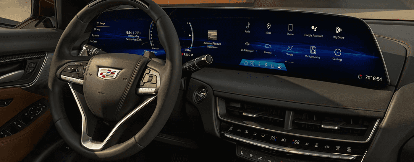 Black interior of a 2026 Cadillac CT5