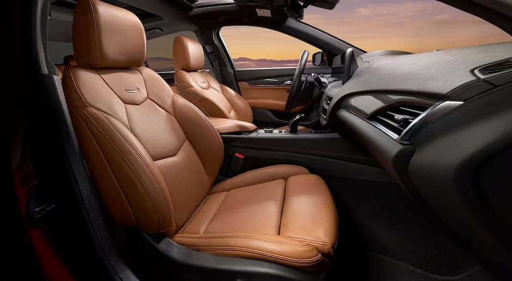 The brown interior in a 2026 Cadillac CT5.