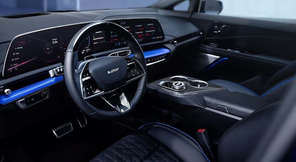 Black dash in a 2026 Cadillac OPTIQ.