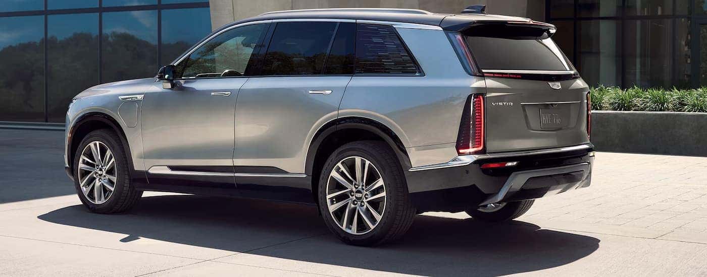 Grey 2026 Cadillac VISTIQ parked in a driveway