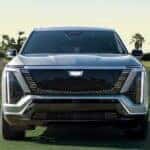 Grey 2026 Cadillac VISTIQ parked on a golf course