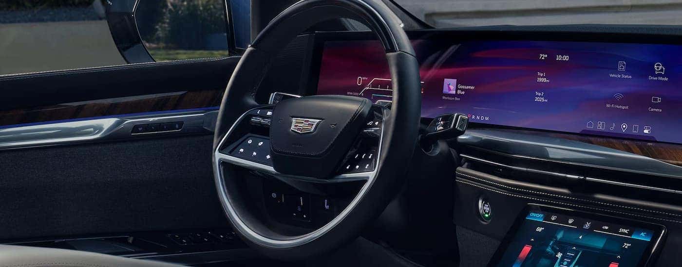 Infotainment and digital gauge cluster on a 2026 Cadillac Escalade