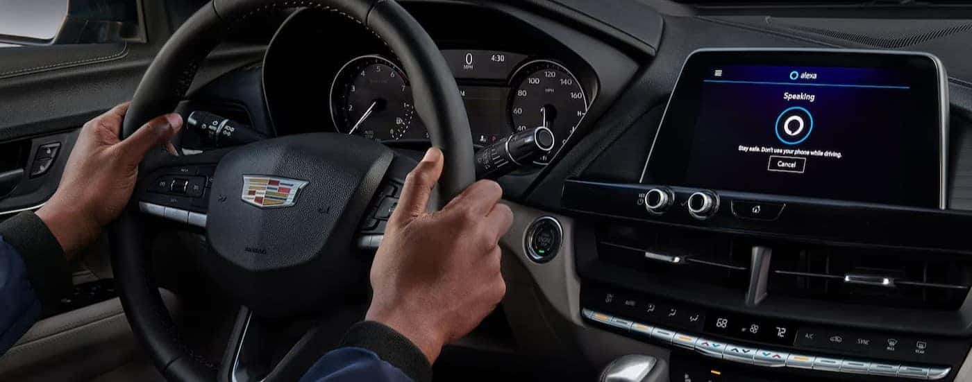 Black dash in a 2026 Cadillac CT4.