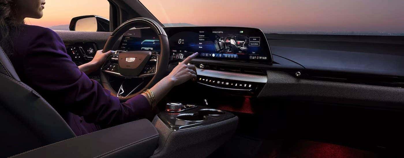 Black dash in a 2026 Cadillac OPTIQ.