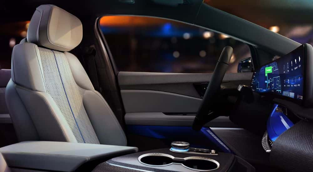 View of the driver's seat in a 2026 Cadillac OPTIQ.