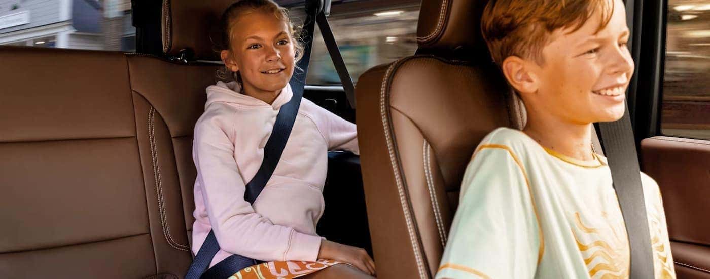 Children riding in a 2025 Chevy Suburban.