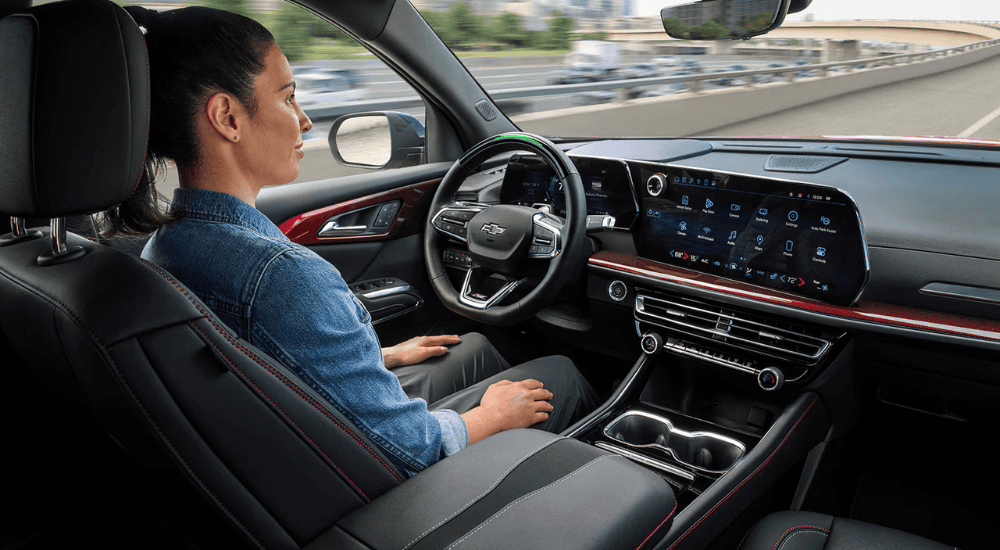 A person using the Super Cruise feature in the 2026 Chevy Traverse Z71.