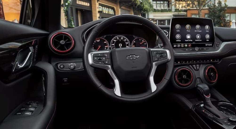 Black dash in a 2026 Chevy Blazer.
