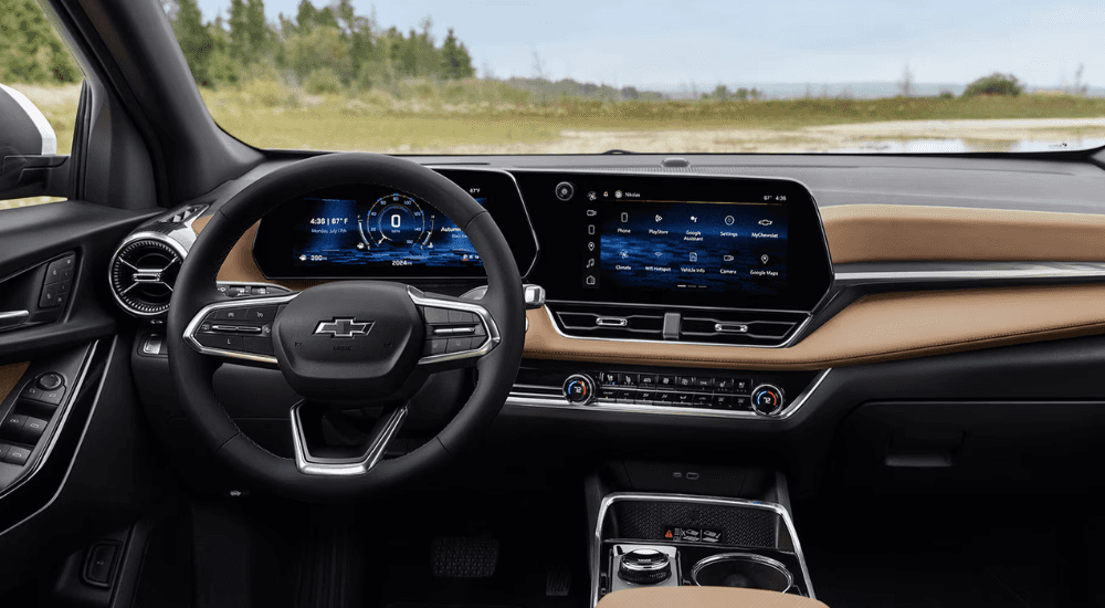 Black and tan interior of a 2026 Chevy Equinox