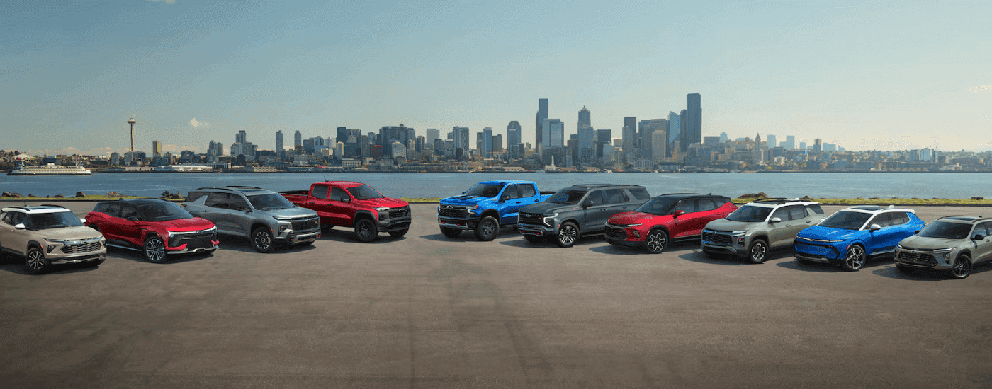 Lineup of 2026 model year Chevy vehicles