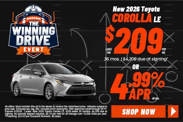 New 2026 Toyota Corolla LE