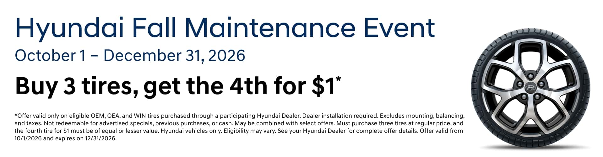 Fall Tire Event-BOGO $1