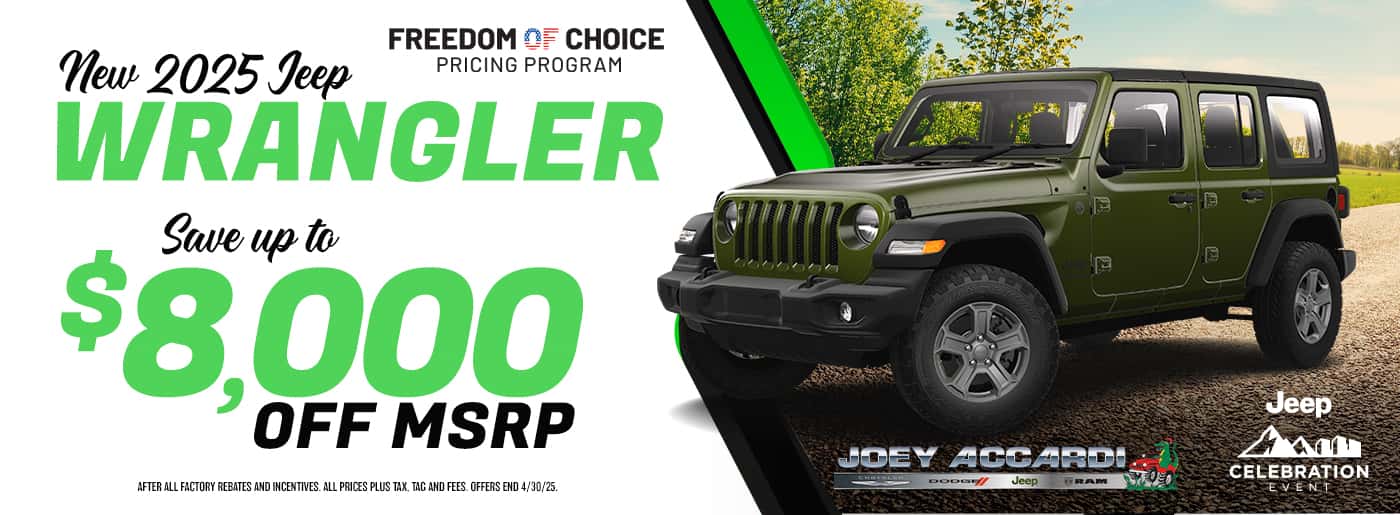 2025 Jeep WRANGLER up to $8000 off MSRP