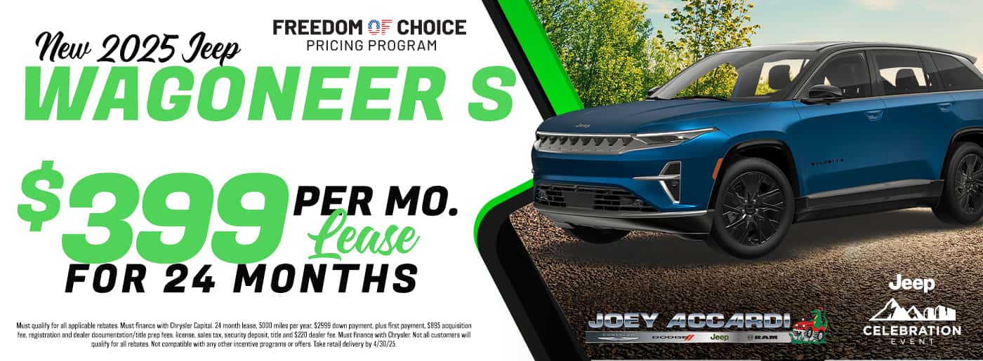 2025 Wagoneer S Lease special $399 per month for 24 months