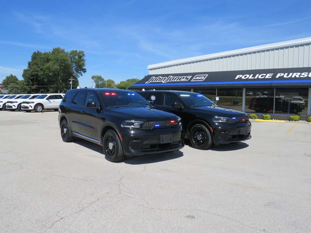 2025 Dodge Durango Police Pursuit Vehicle upfitted with emergency lights