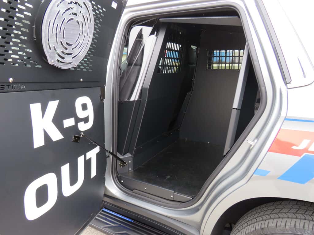 Chevrolet Tahoe PPV K-9 area with partition and rear storage