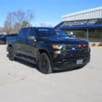Front view of 2025 Chevrolet Silverado with police packagerado with law enforcement upfi