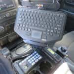 Chevrolet Silverado police patrol pickup with law enforcement equipment