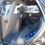Upfitted interior of Dodge Durango Police Pursuit Vehicle for tribal law enforcement