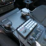 Interior of 2026 Dodge Durango PPV with police console and equipment