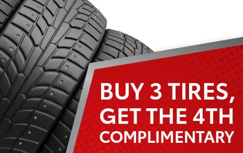 Buy 3 Tires, Get the 4th Complimentary