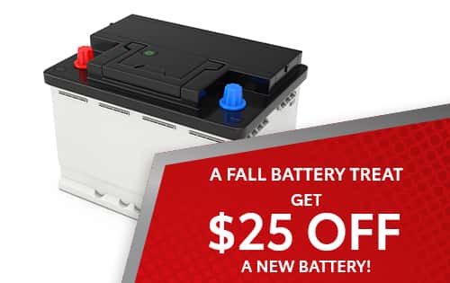 Get $25 off a new battery!*