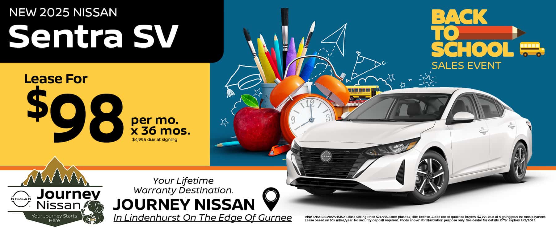 2025 Nissan Sentra Lease Offer