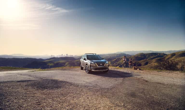 2025 Nissan Rogue parked in mountains