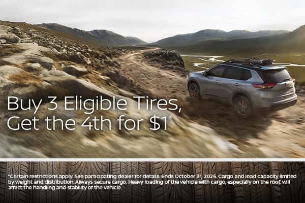 Buy 3 Tires Get The 4th for $1 | Journey Nissan