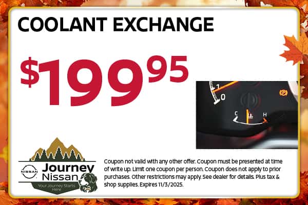 Coolant Exchange | Journey Nissan