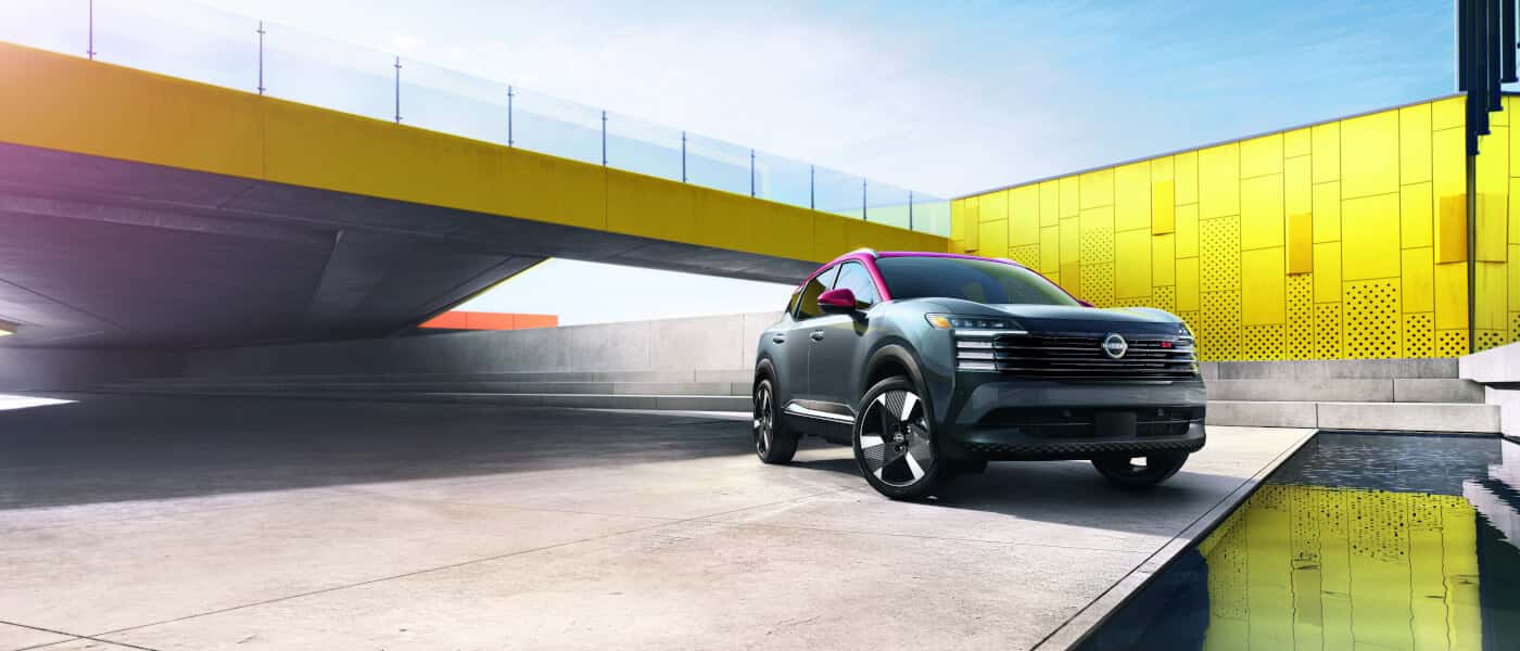 2025 Nissan Kicks parked near underpass