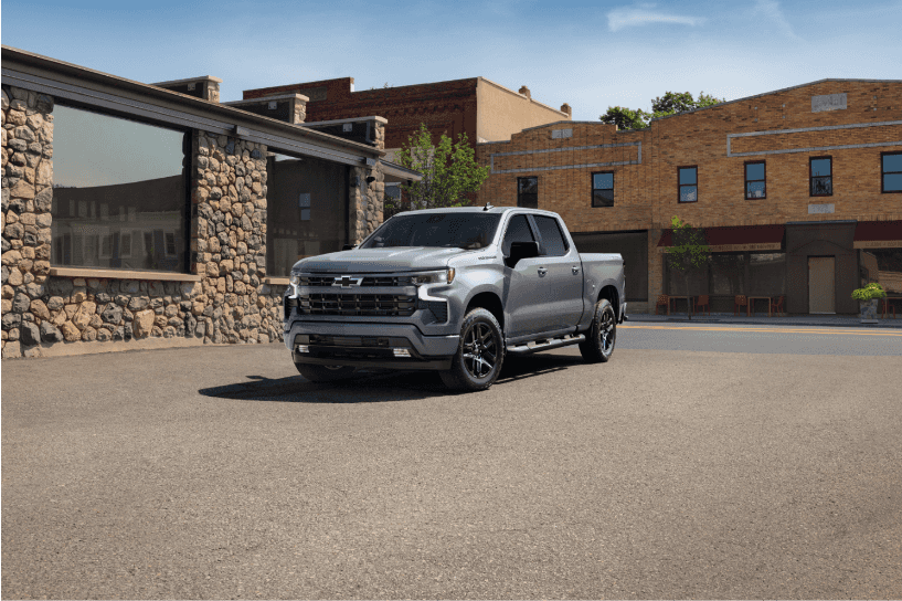 2025 Chevrolet Silverado 1500 pickup truck side profile, available at Juneau Chevrolet in Alaska
