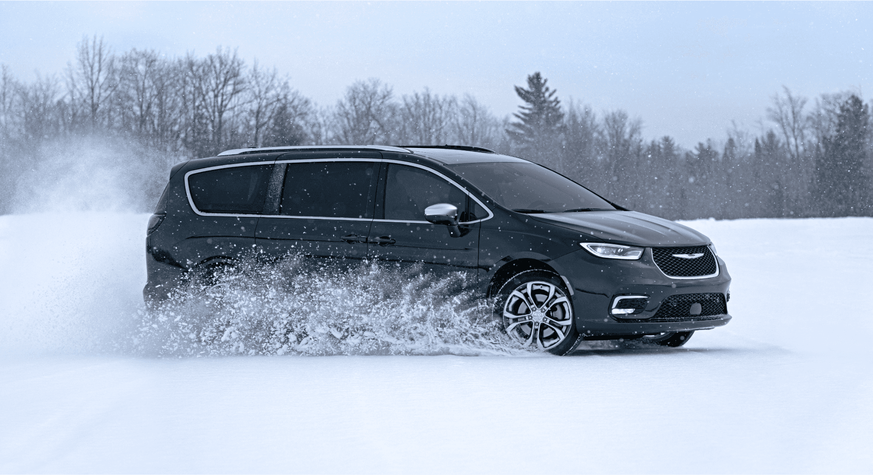 Chrysler Pacifica AWD in snow near Juneau