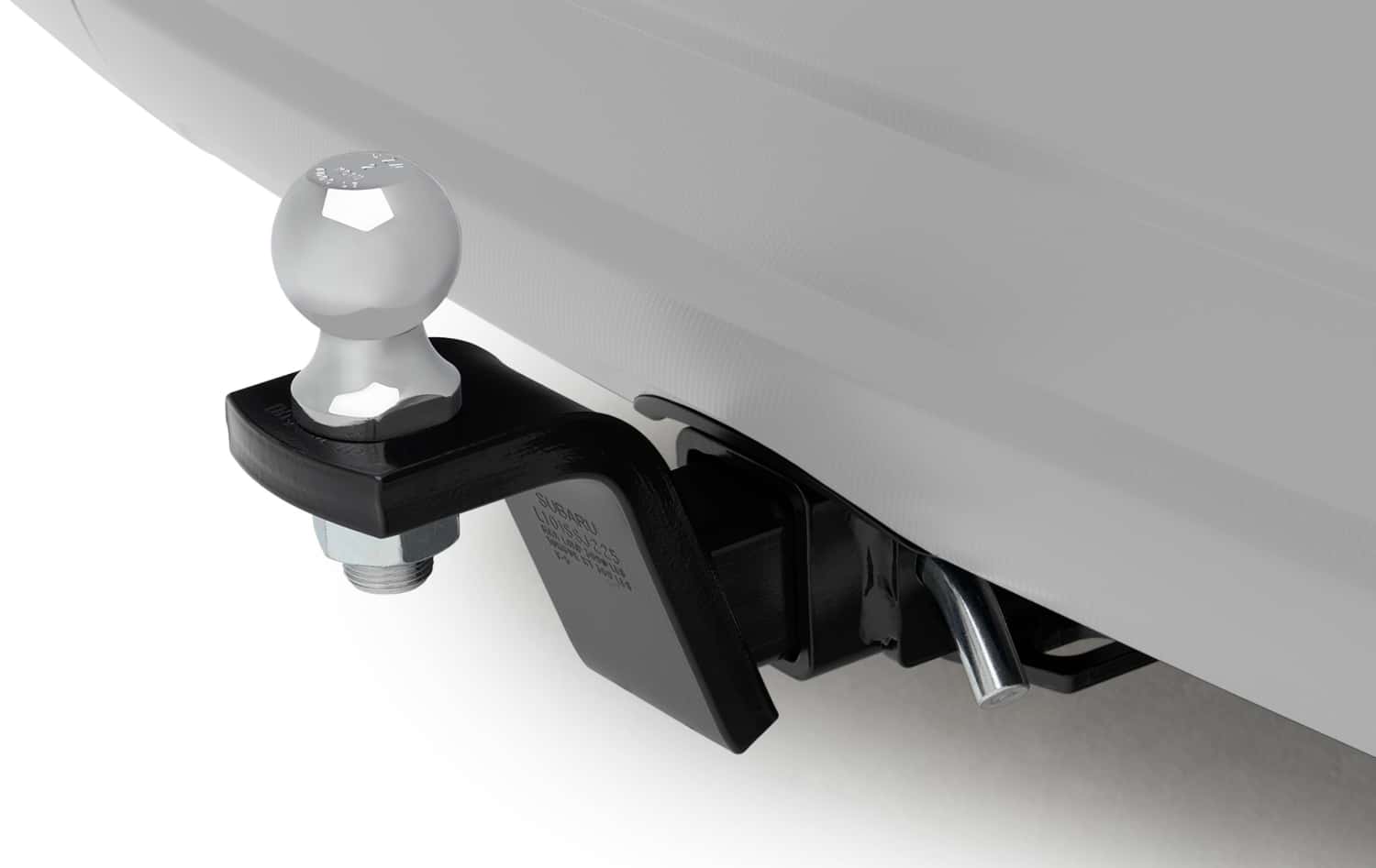 Close‑up of Subaru tow ball
