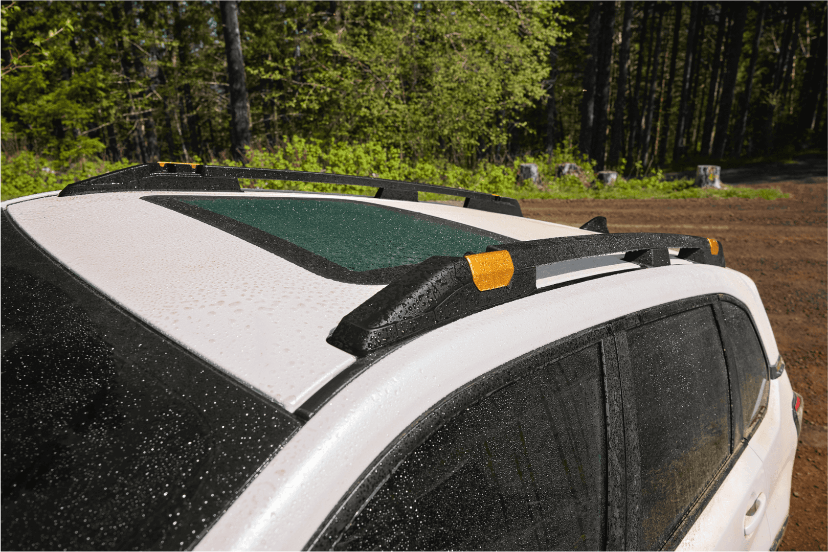 Stout roof rails for skis, bikes, and fishing gear