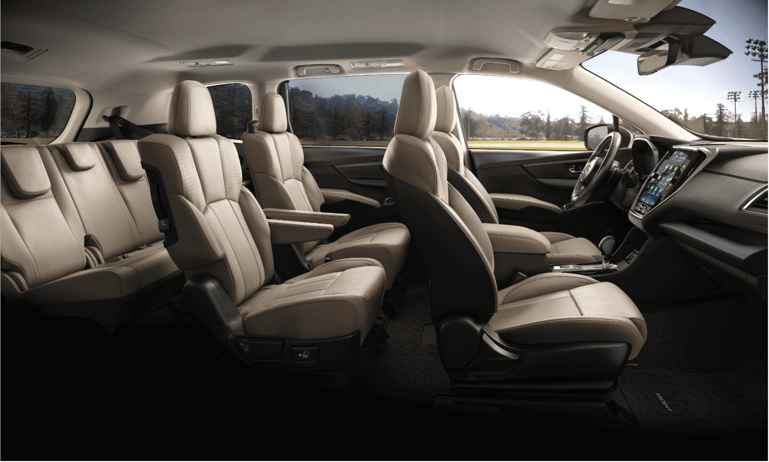 Subaru Ascent spacious 3-row interior for big families