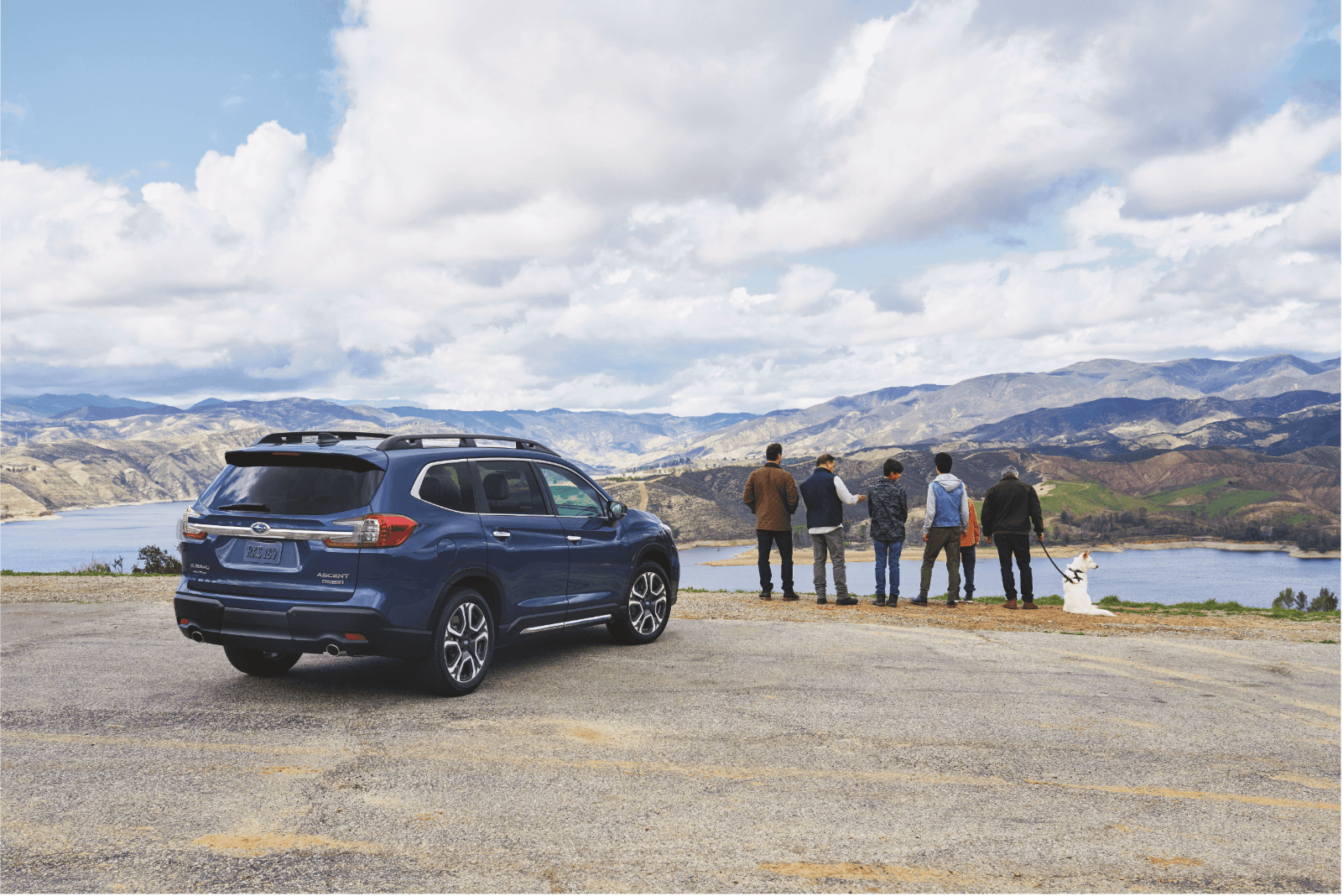 Subaru Ascent parked overlooking the mountains near Juneau, Alaska