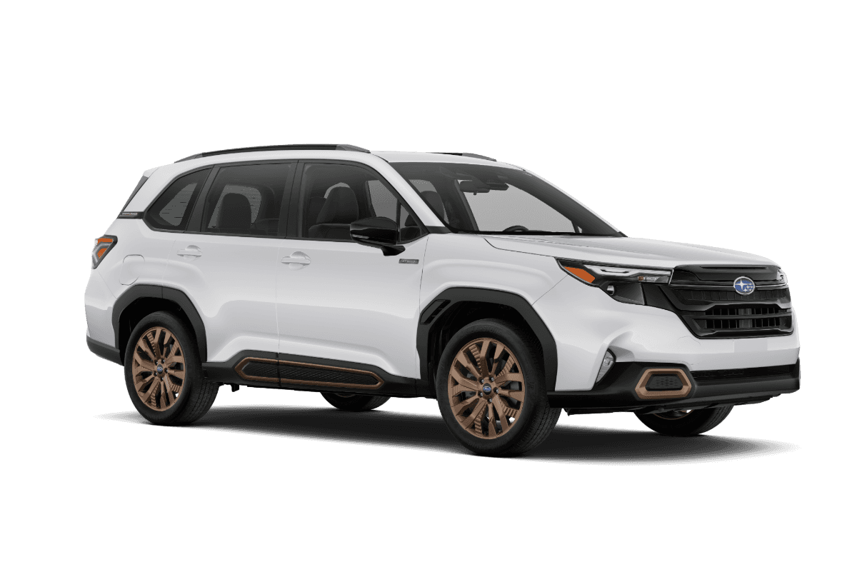 Subaru Forester Hybrid Sport trim in Crystal White Pearl