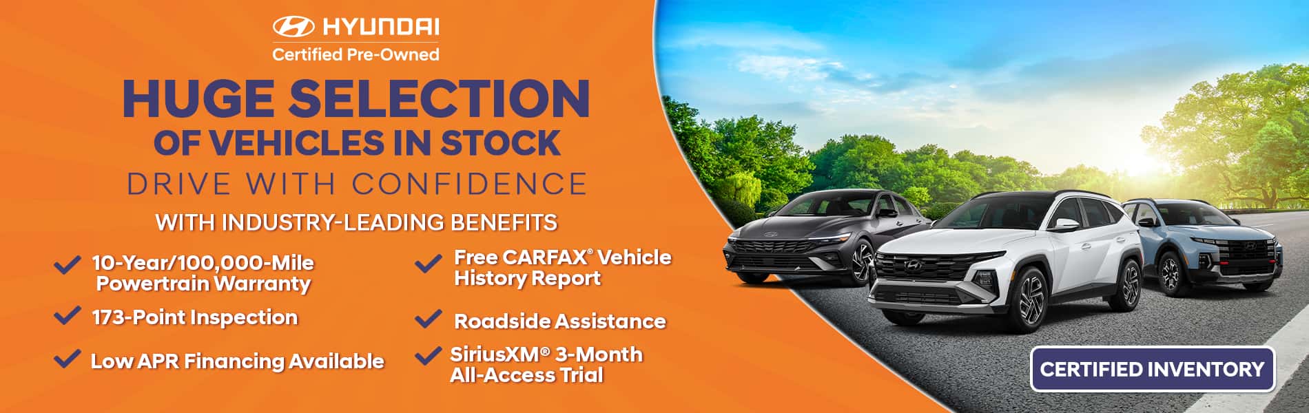 Huge Selection CPO Vehicles in Stock