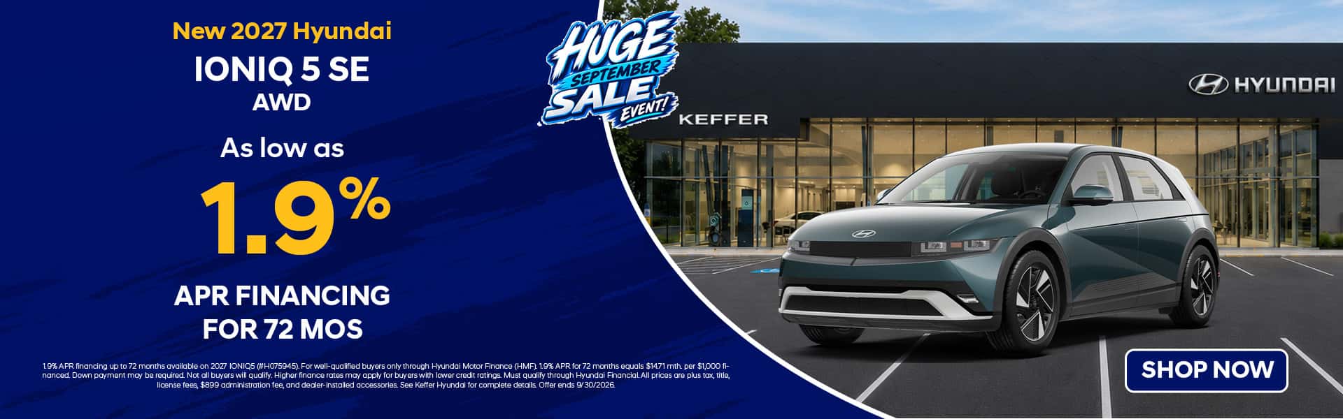 IONIQ 5 SE APR Offer