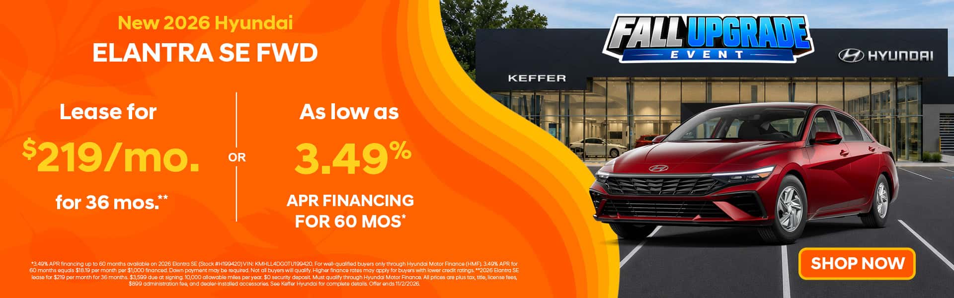 Elantra SE Lease APR Offer