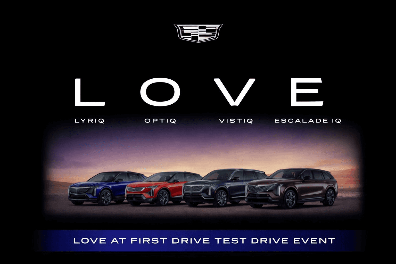 Cadillac Love at First Drive test drive event at Kelly Cadillac