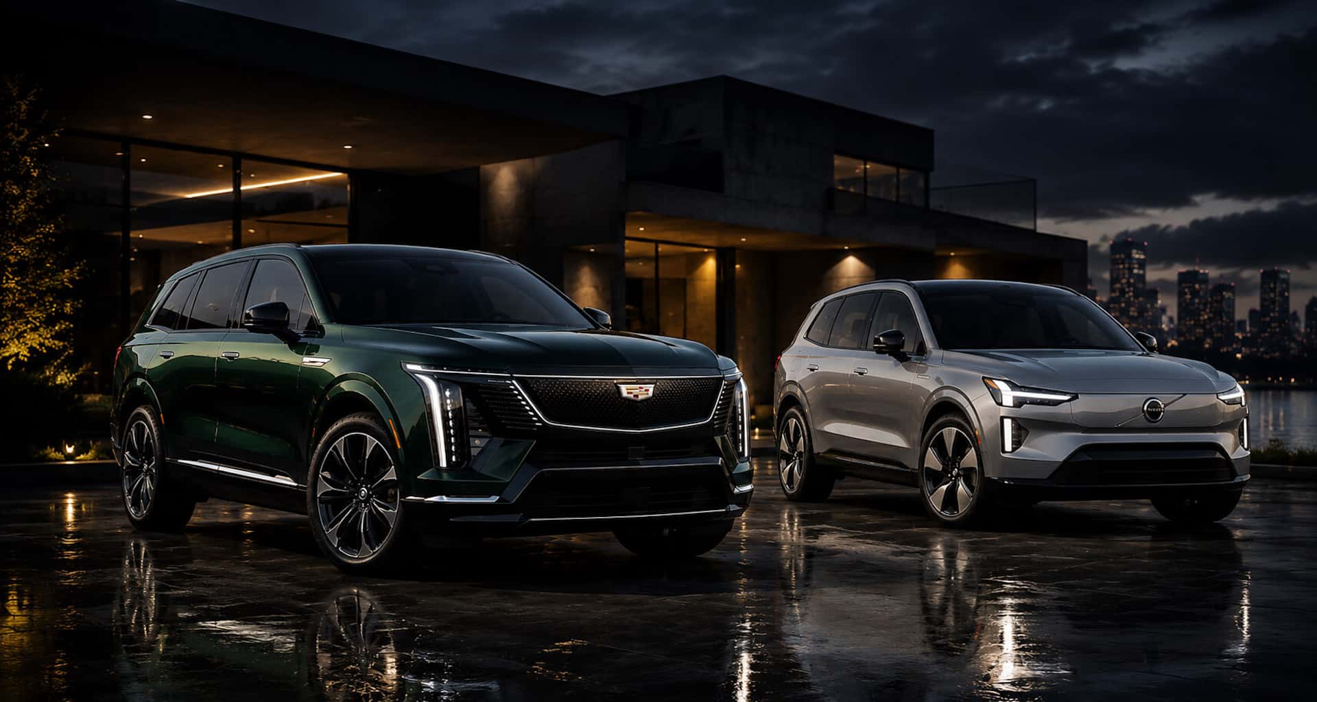 2026 Cadillac VISTIQ compared with the Volvo EX90 luxury electric SUV at Kelly Cadillac