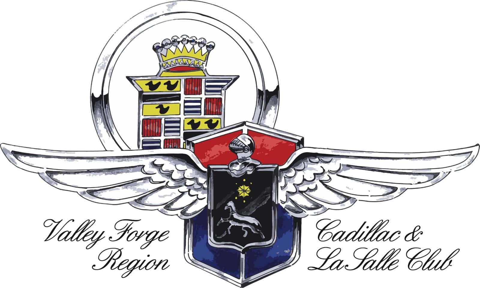 Valley Forge Region Cadillac and LaSalle Club logo for Kelly Cadillac Classic Car Show
