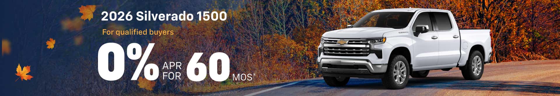 2026 Chevrolet Silverado 1500: 0% APR for 60 months*