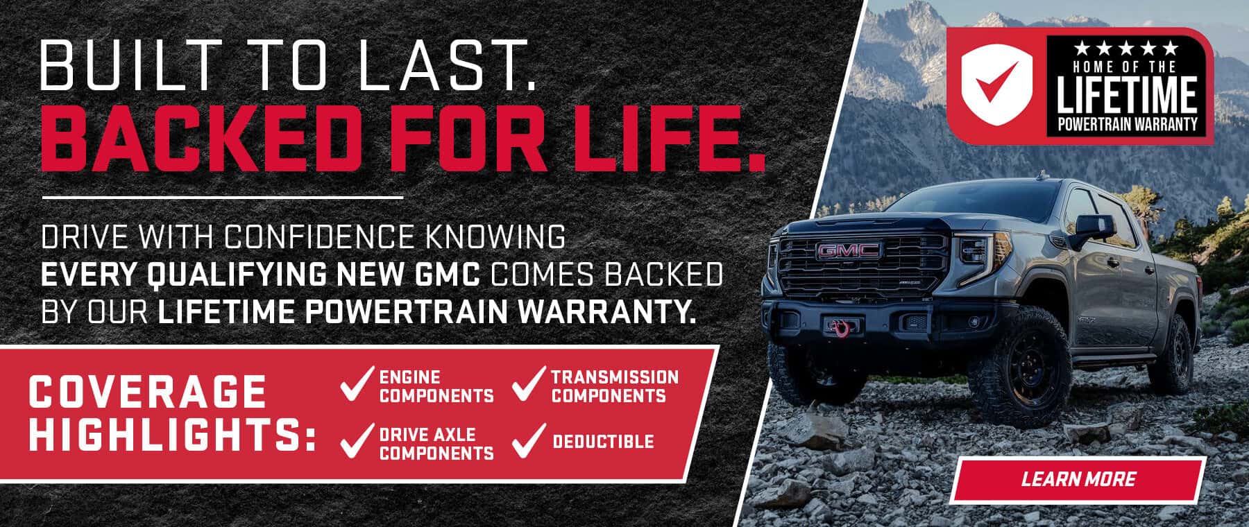 Lifetime Powertrain Warranty