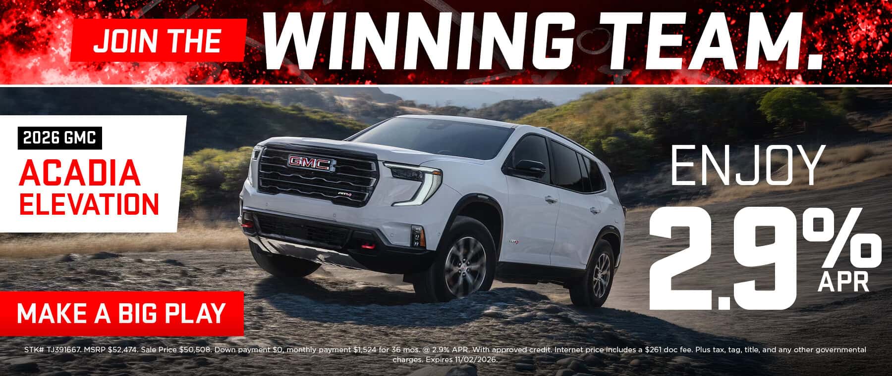 2026 GMC Acadia Elevation