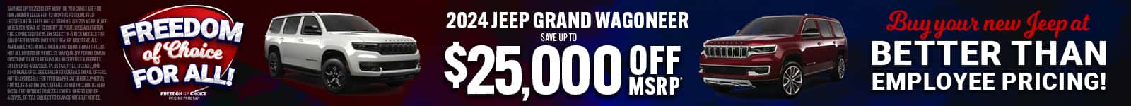 2024 Jeep Grand Wagoneer - save up to $25,000 Off MSRP