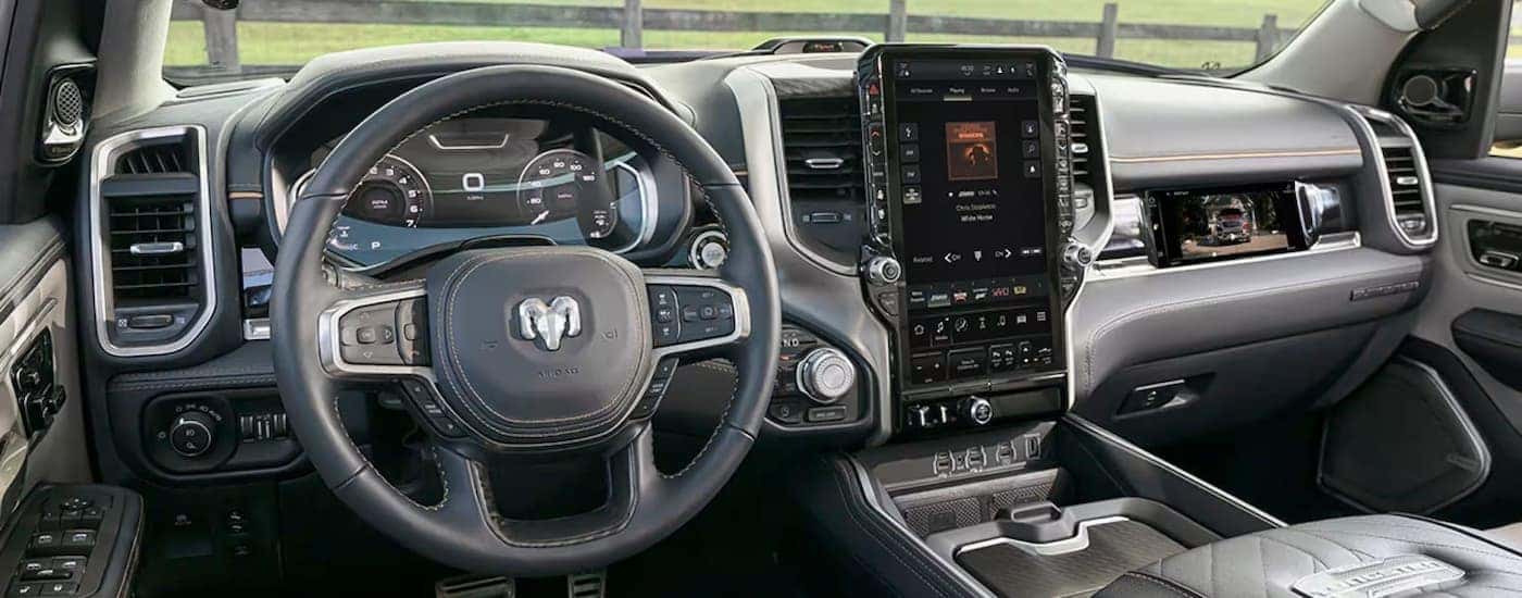 Infotainment and digital gauge cluster in a 2025 Ram 1500